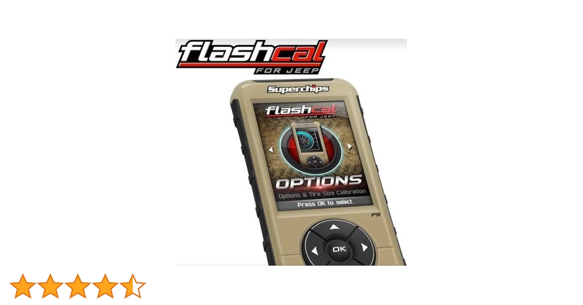 【未使用】Superchips Flashcal for Jeep SUPERCHIPS FLASHCAL F5 IN-CAB TUNER,GASOLINE,COMPATIBLE WITH 2007